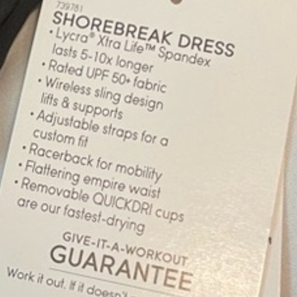 Athleta Shorebreak Swim Dress Black Size Large Tall - Picture 8 of 8